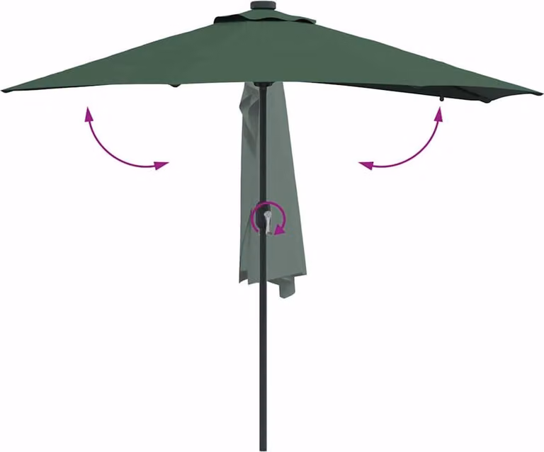 Ombrello da giardino Verde 294 x 150 x 223 cm