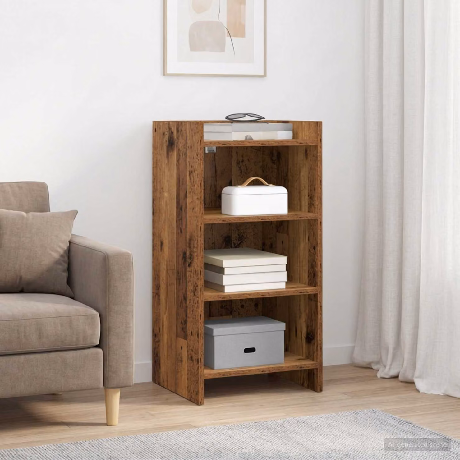 Credenza moderna vidaXL in legno color marrone L 40 cm x P 36 cm x H 80 cm