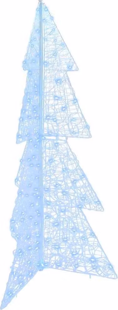 Albero di Natale con 160 LED Bianco Freddo 150 cm Acrilico