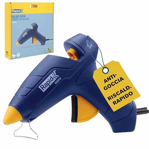 Rapid Pistola per Colla a Caldo EG212 Blu 12mm Ergonomica e Regolabile