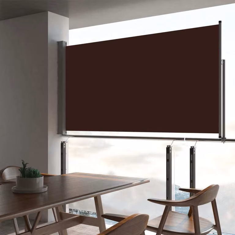 The Living Store Tenda laterale estensibile 160x300 cm Brown