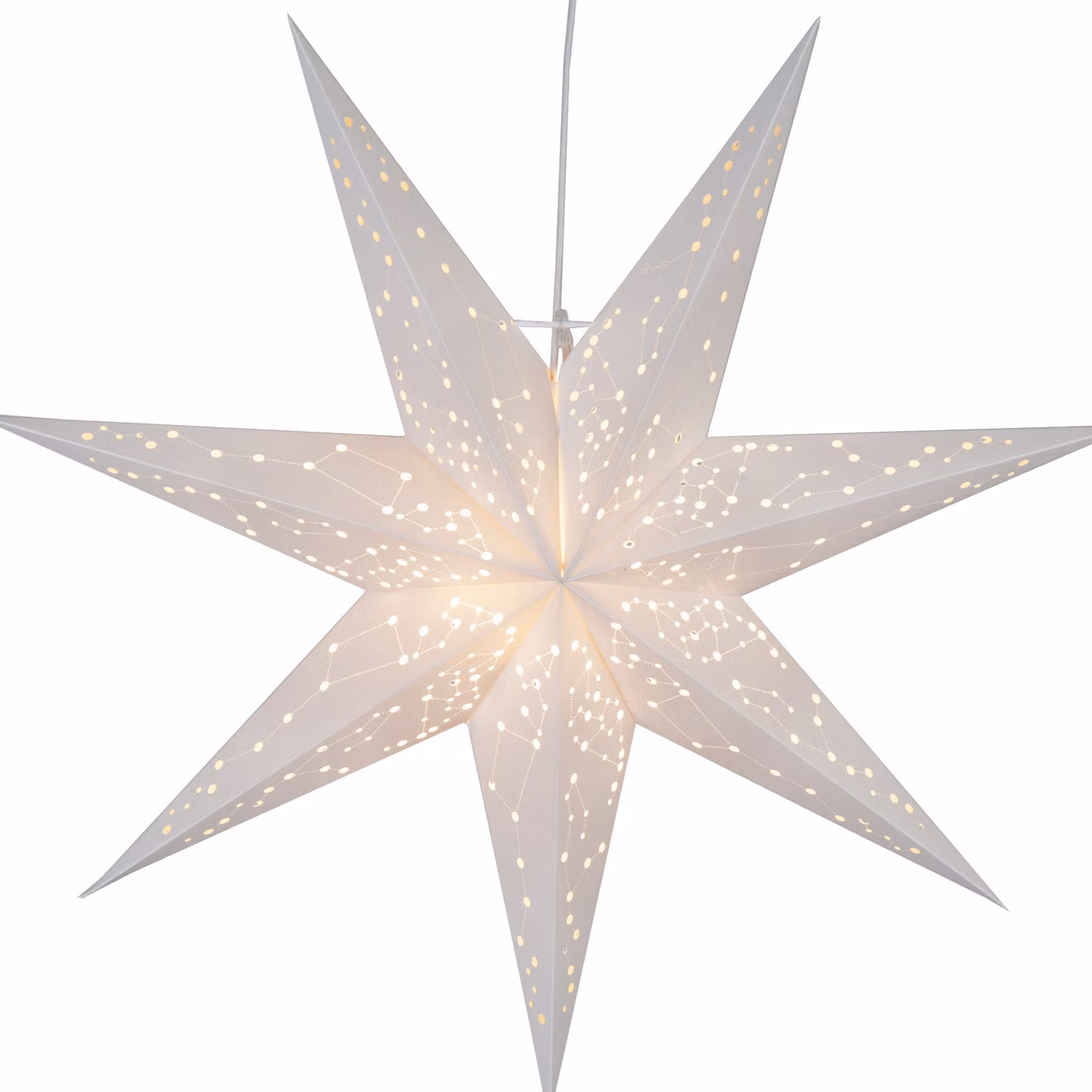 Star Trading Galaxy, piccola decorazione, bianca, in carta, classe di protezione IP20, 1 lampadina, attacco E14