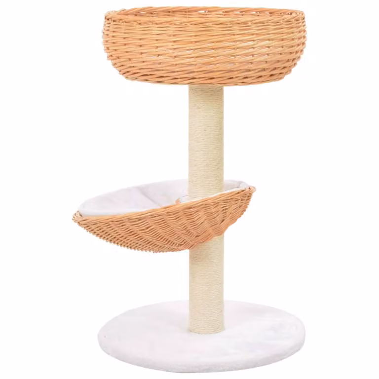 vidaXL Tiragraffi per gatti Sisal Legno di salice naturale