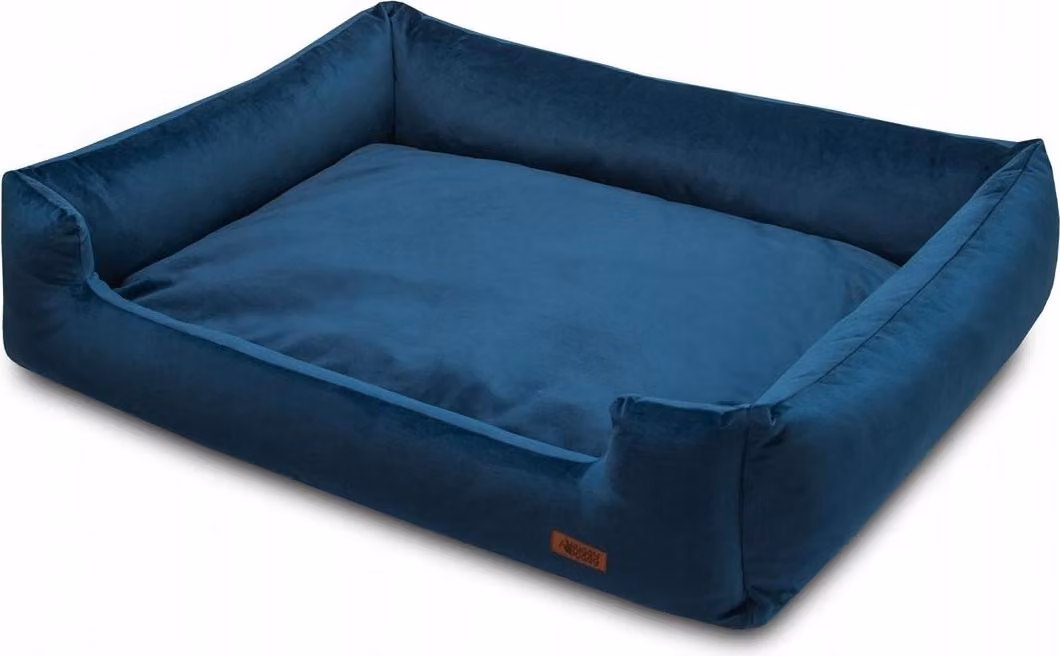 Letto per cani in velluto blu navy Letto per cani Husky Premium HUGGY DOGGY XL