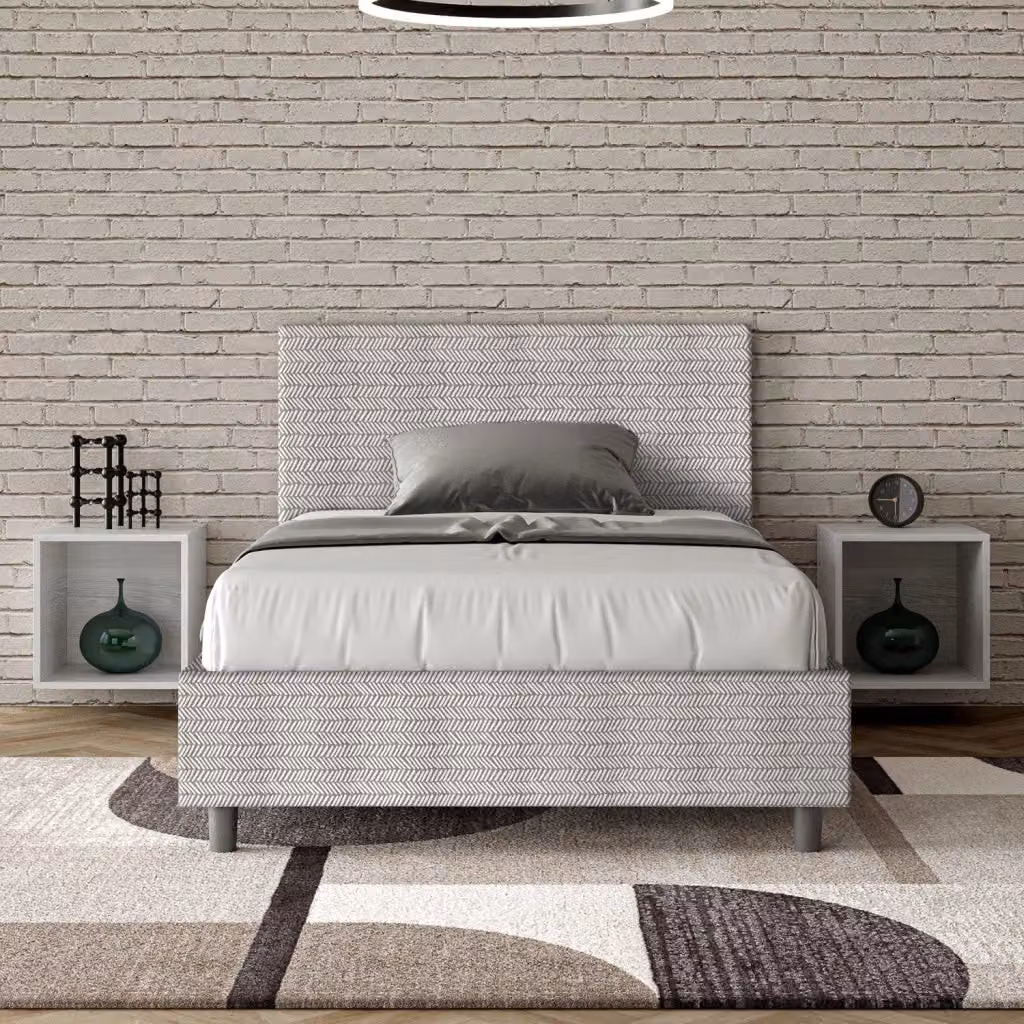 Letto 1 Piazza e Mezzo Adele Aragona GIORDANOSHOP Bianco L/P/H: 120 x 190 x 135 cm – 2