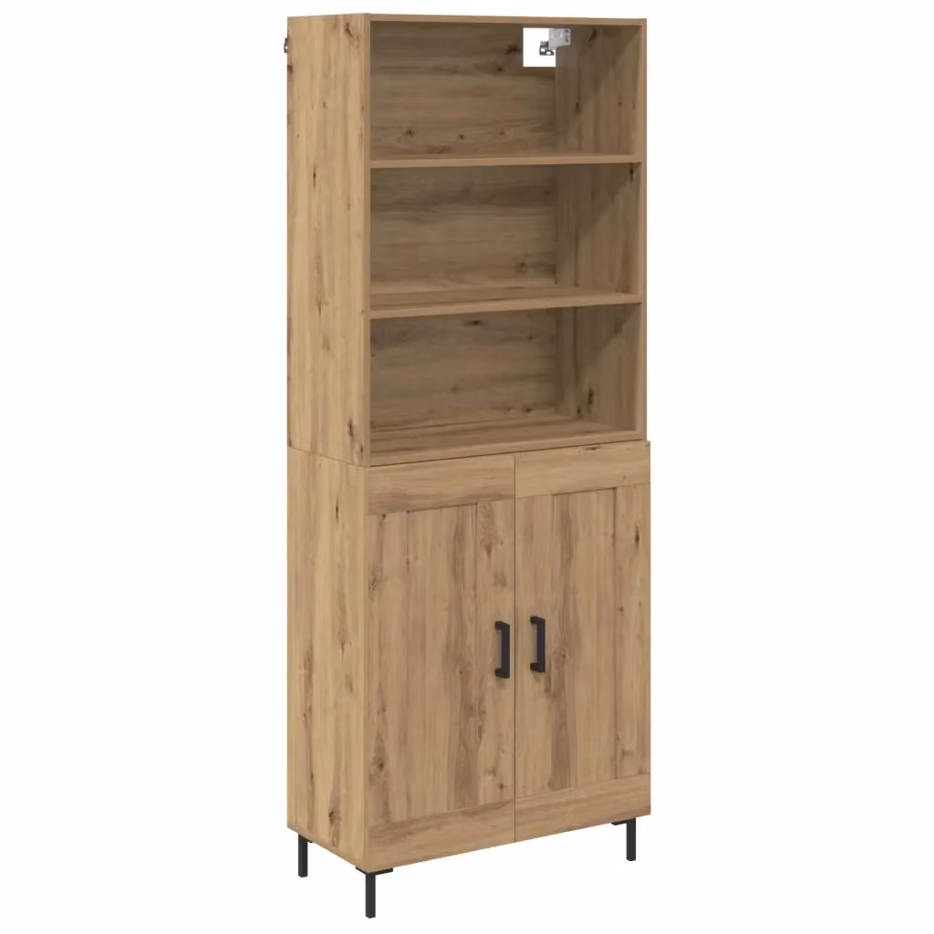 Credenza moderna in legno color rovere vidaXL L: 69,5 cm, P: 34 cm, H: 180 cm – 2