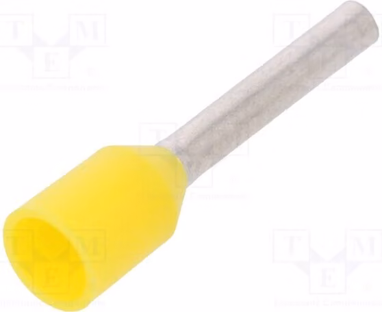 20 connettori a crimpare isolati, rame 1mm², stagnati, lunghezza 10mm. 460310W, terminali a crimpare tipo "bootlace". Buono