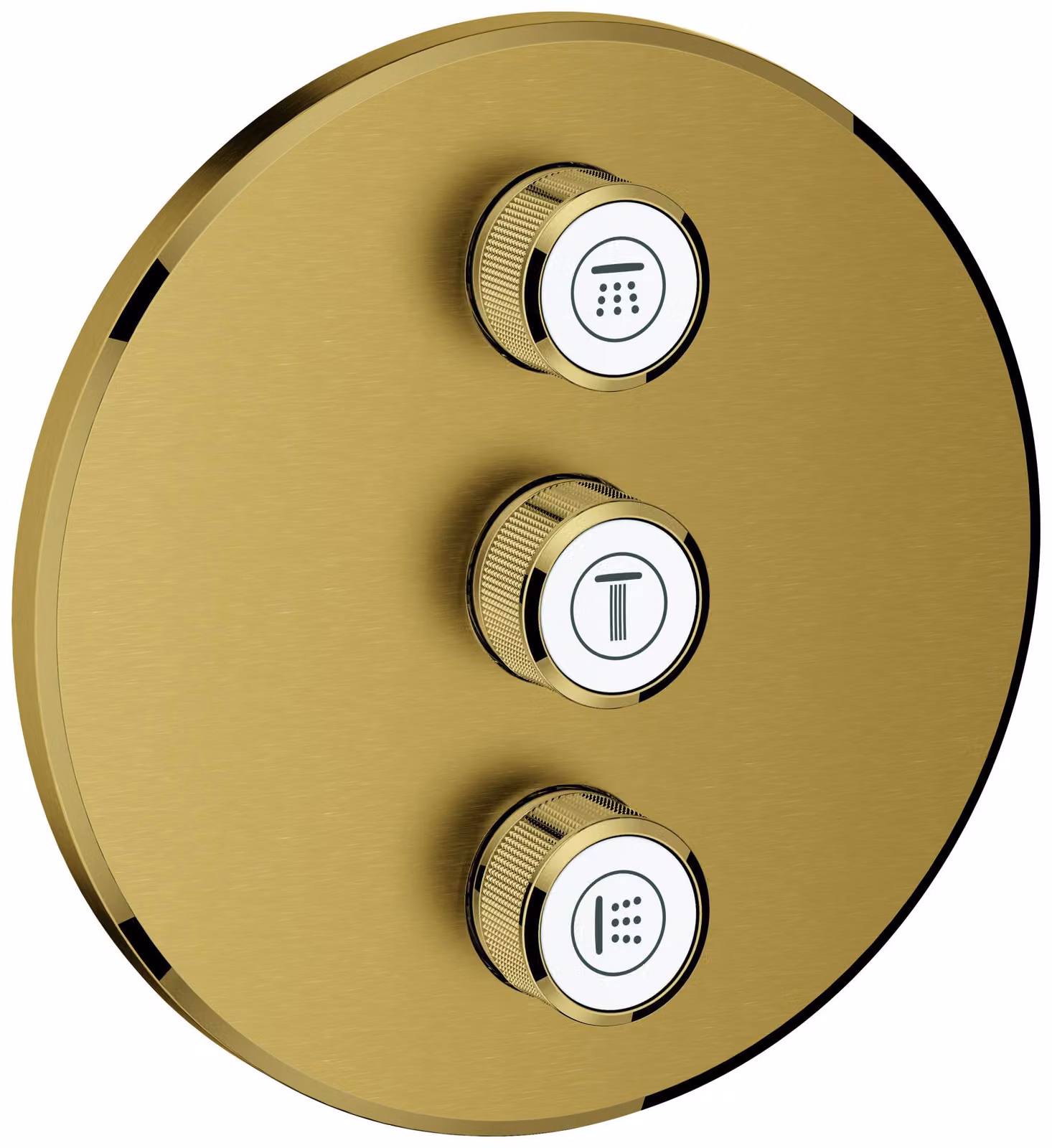 Grohe Grohtherm SmartControl vanne à 3 voies dissimulée, rosace murale ronde, 29122GN0, 29122GN0