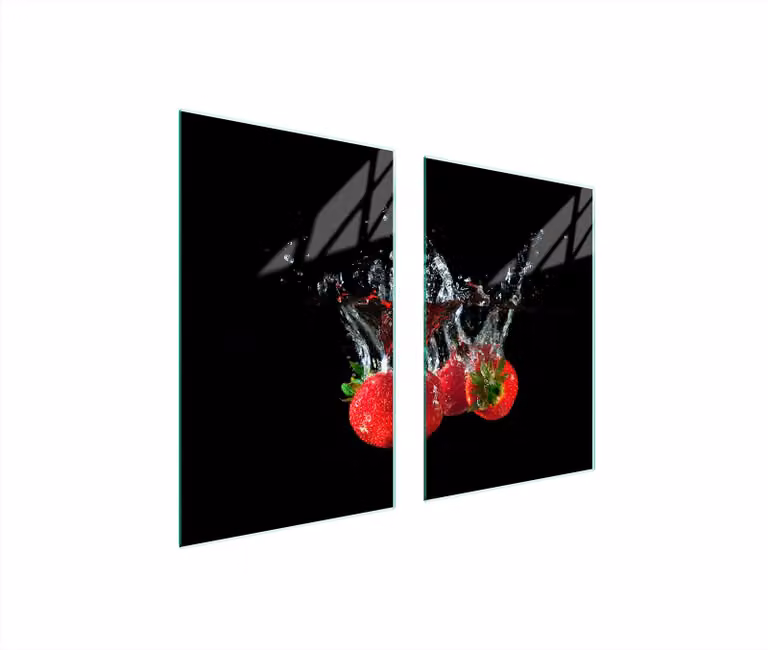 Piatto Di Protezione In Vetro Per Cucina 65X52 Fragola