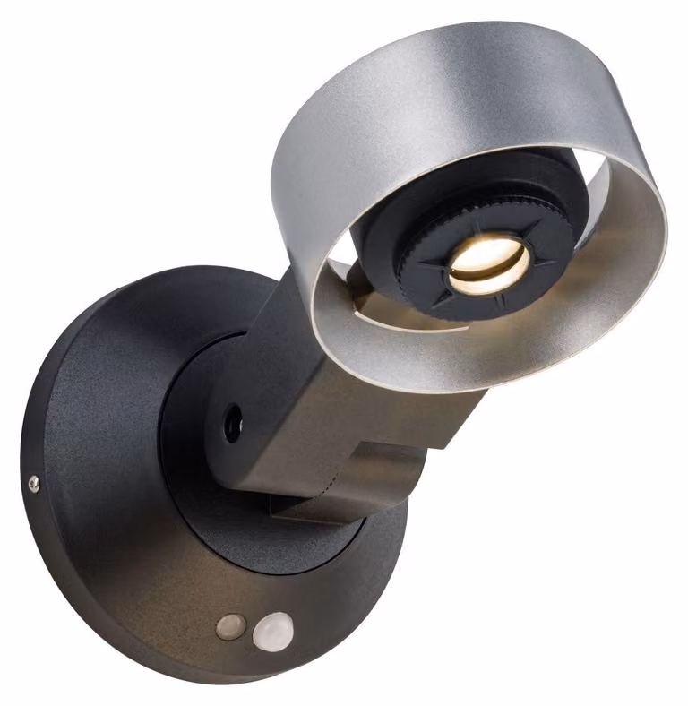Lampada da esterno Paulmann, 230V, conica, grado di protezione IP44, 8W, 3000K, colore argento/antracite, alluminio, acrilico