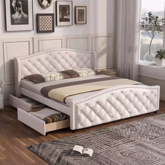 letto imbottito pu bianco 160 x 200 cm