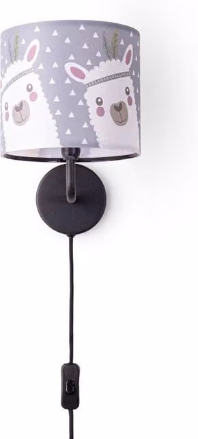 Lampada da parete Elio grigio scuro