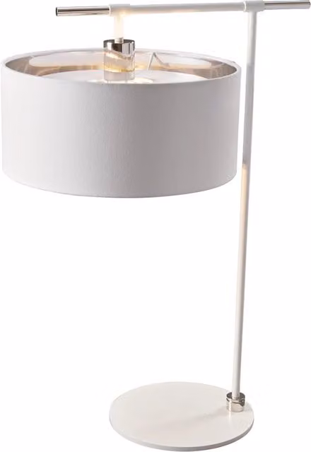 Lampada da tavolo Balance bianca nichel E27 60W Elstead