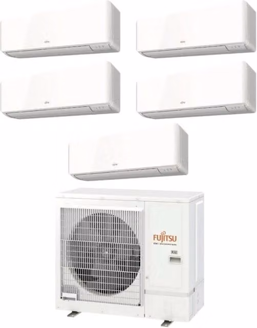 Climatizzatore Condizionatore Fujitsu Penta Split Inverter serie KM AIRSTAGE con Wi-Fi Integrato Bianco