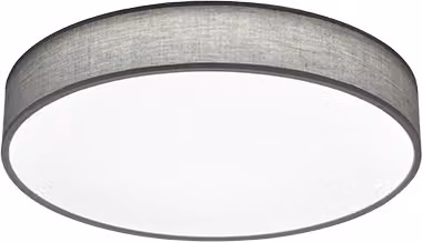Plafoniera Led Interno Luce Notturna Dimmer Paralume Grigio 60cm Lugano GD Trio