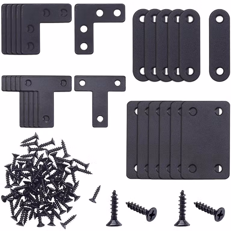 24 piastre metalliche piatte per strutture - 4 diversi stili - FIND-CN0002-69-EU21