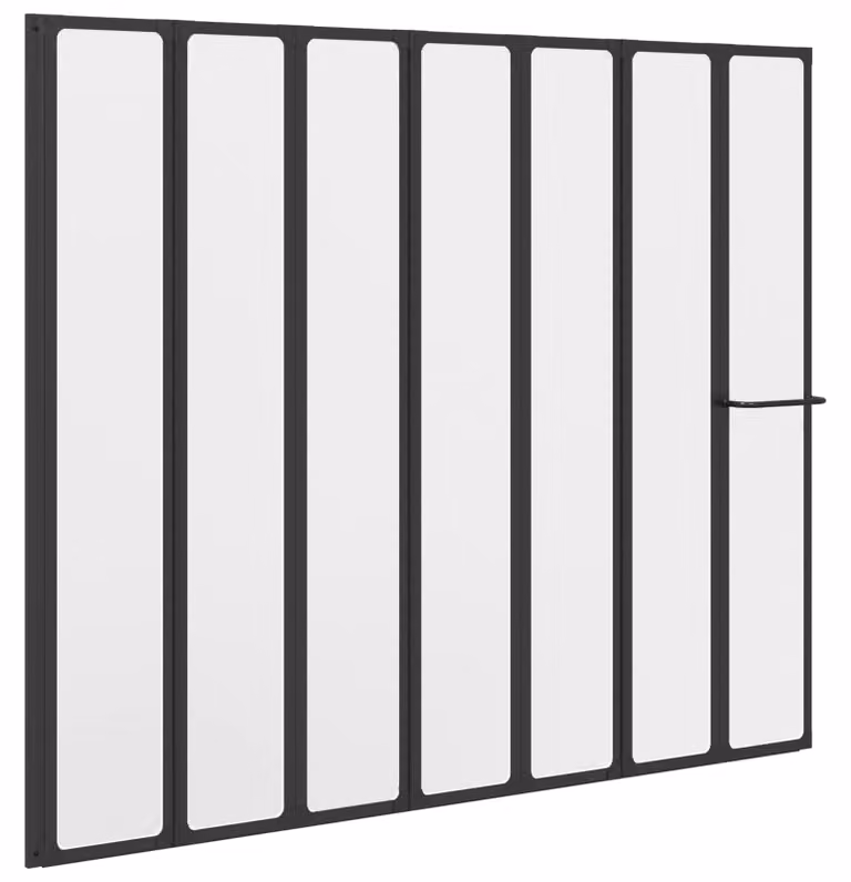 Parete doccia Nero 168 x 140 cm Alluminio