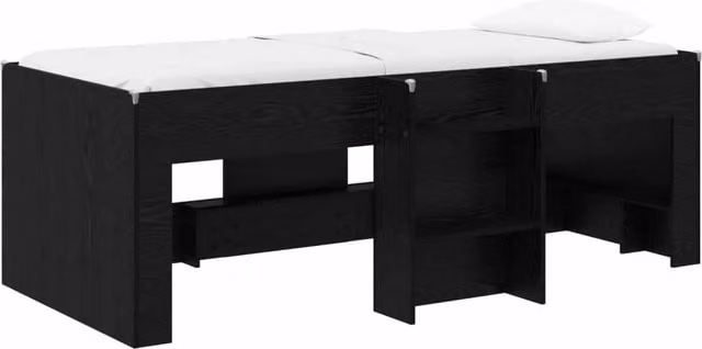 Letto Alto per Bambini | Letto Infantile | Lettino 2 pcs Rovere Nero 98.5 x 200 cm