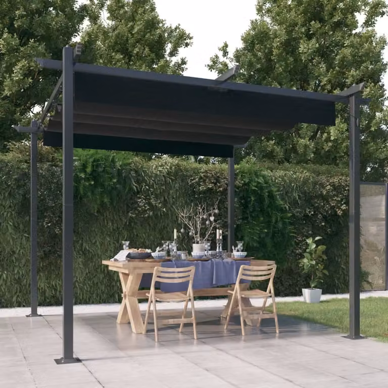 Il padiglione Living Store con tetto retrattile 3x3 m antracite