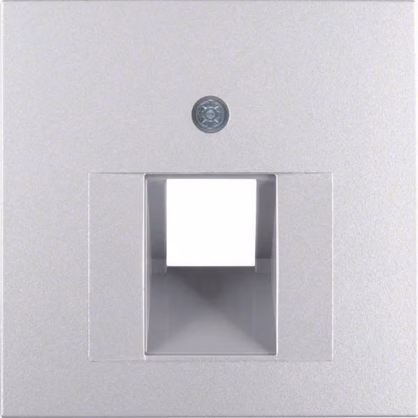Placca centrale in alluminio opaco per presa UAE - Placca centrale UAE / IAE (ISDN) 14071404