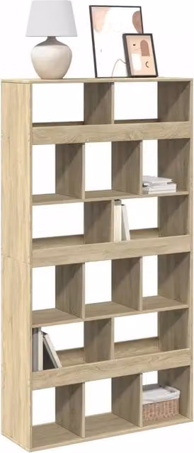 Libreria-Scaffale per Libri-Mobile di Stoccaggio Rovere Sonoma 100x33x187,5 cm in Truciolato 973343