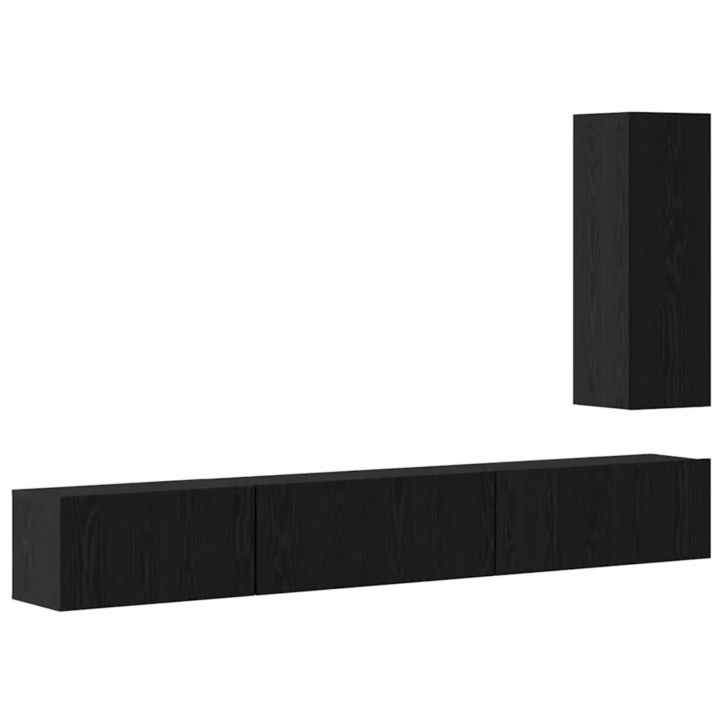 Set di mobili TV moderno vidaXL in MDF, colore nero e marrone, ideale per il soggiorno – 2