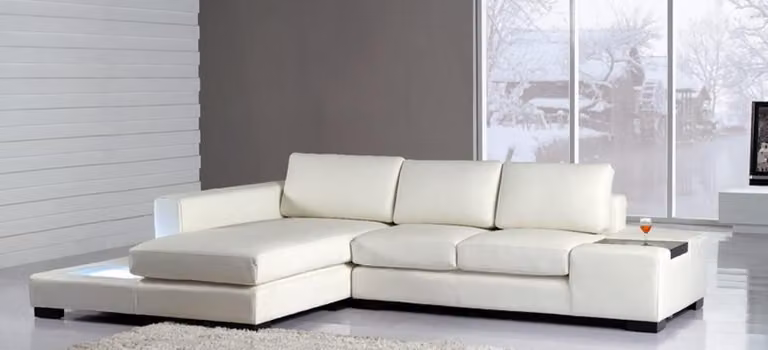 L-Form Sofa Couch Polster Garnitur Wohnlandschaft Design Ecksofa Leder led