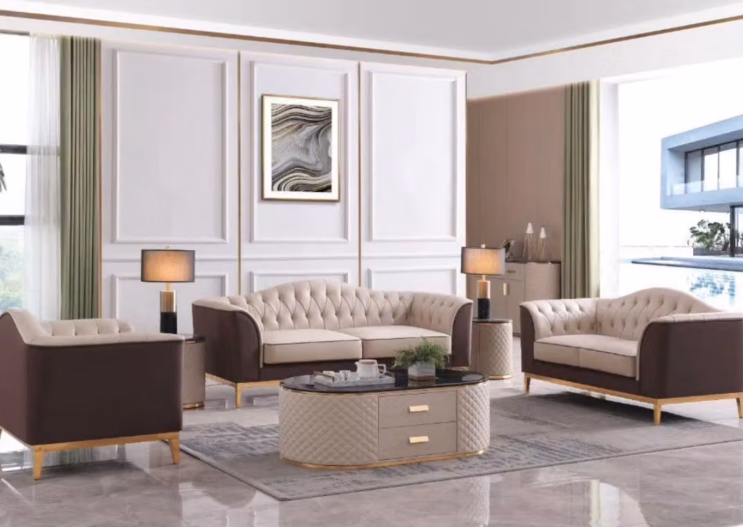 Komplett Set Sofagarnitur 3+2+1 Sitzer Design Sofa Couch Wohnlandschaft Gruppe