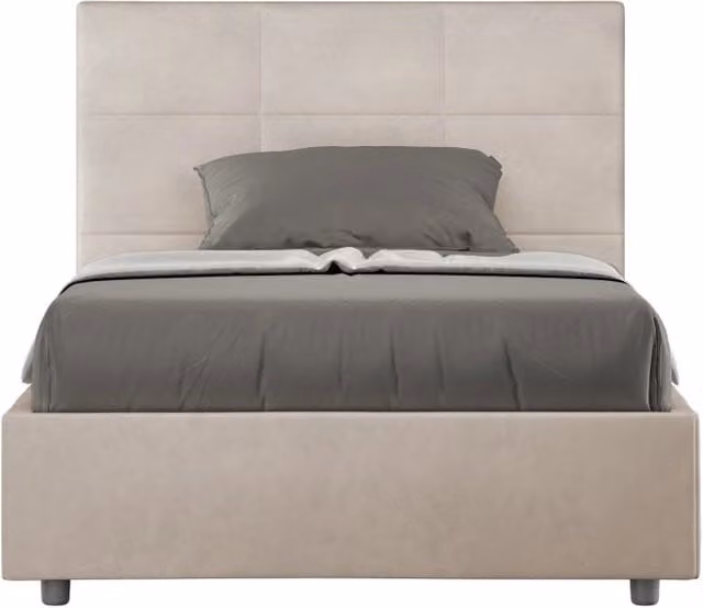 Letto 1 Piazza e Mezzo 120x200 cm Senza Rete Mika Sabbia