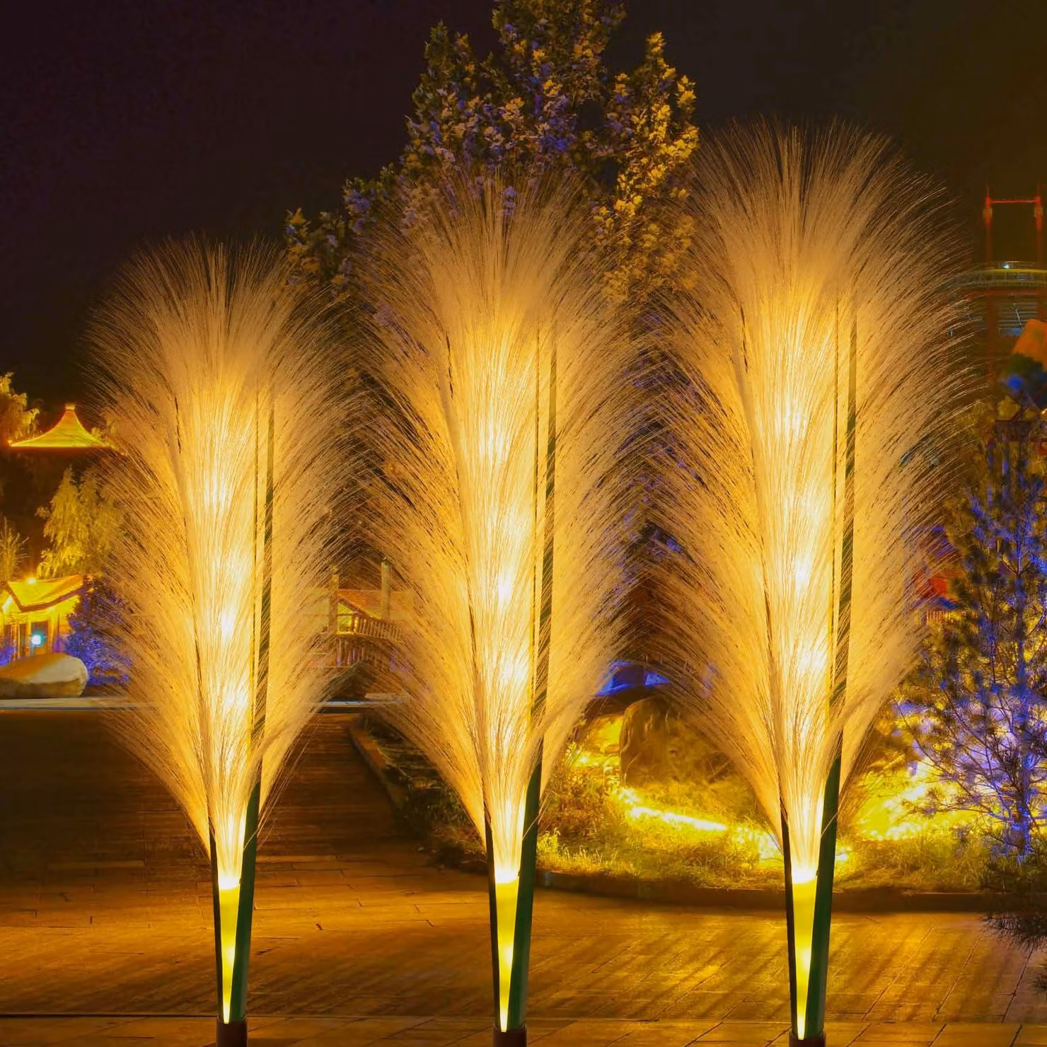 Lampade solari a 2 pezzi, impermeabili, luce bianco caldo, ideali per giardino e terrazza