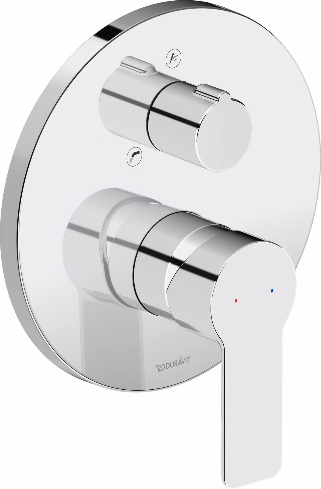 Duravit D-Code Mitigeur monocommandé encastré pour baignoire, 2 consommateurs, DC5210012010, DC5210012010