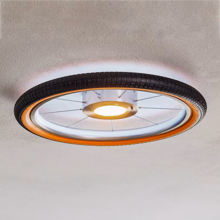 Evotec Plafoniera a LED Wheel, dimmerabile, Alluminio / Grigio / Zincato, Soggiorno / Sala da pranzo, Alluminio, Plafoniera LED