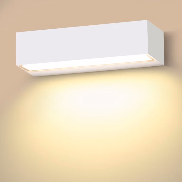 Lampada da parete a LED, 18 W, 30 cm, grado di protezione IP65, luce bianco caldo 3000 K, alluminio