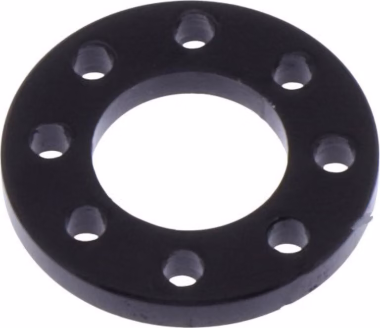 Rondella di sottofondo JMP Bolt M8, alluminio, nera, anodizzata, con fori