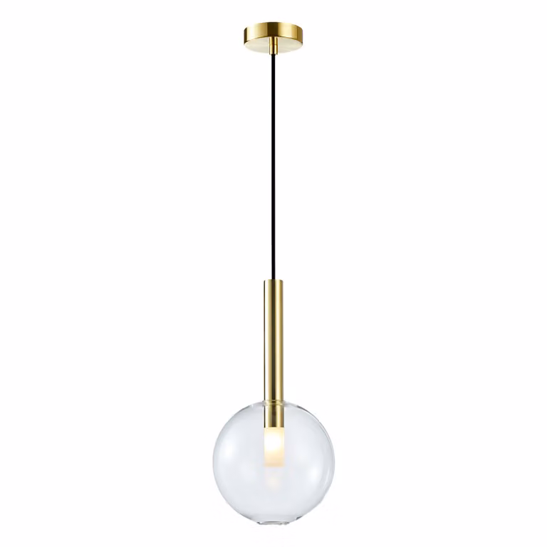 Lampada a sospensione NIKO oro-trasparente 1xG9x9W in vetro, dimensioni: 148x20x20 cm, IP20 Milagro