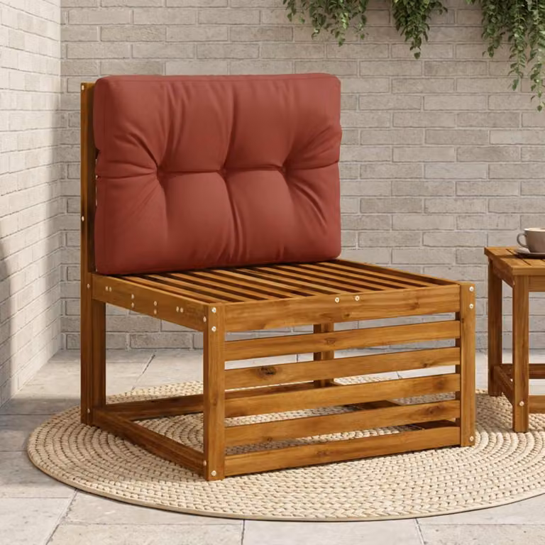 Cuscino per schienale per pallet vidaXL VIANEN rosso in poliestere con rivestimento rimovibile e resistente ai raggi UV