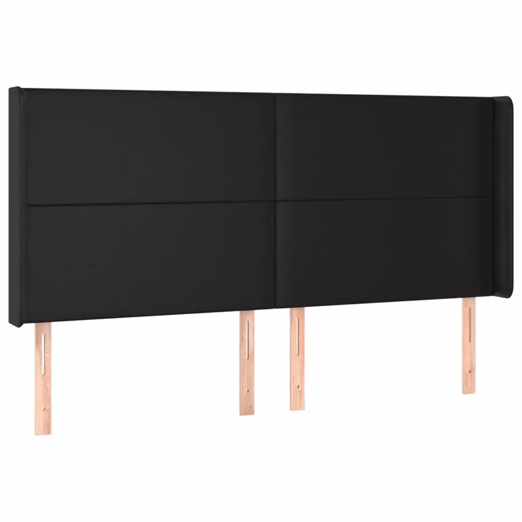 Testiera con Orecchie Design Mania in Similpelle Nera L: 163 cm, P: 16 cm, H: 118/128 cm – 2