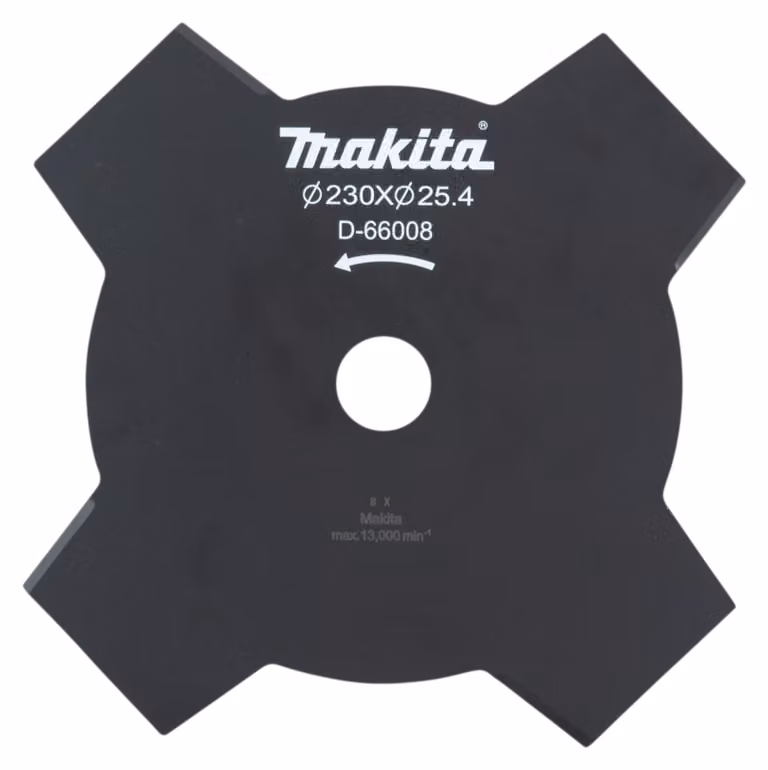 Makita D-66008 Lama a percussione a 4 denti 230 x 25,4 mm per falciatrici e decespugliatori