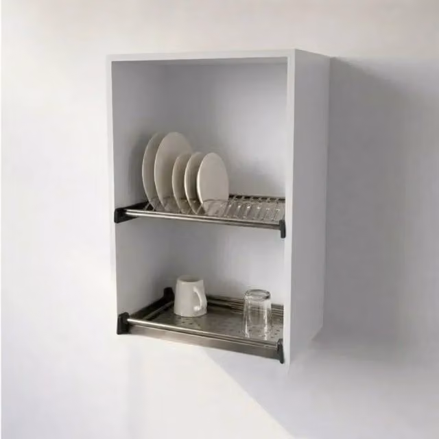Scolapiatti pensile Calandrelli bianco H 72 x L 60 x P 33 cm