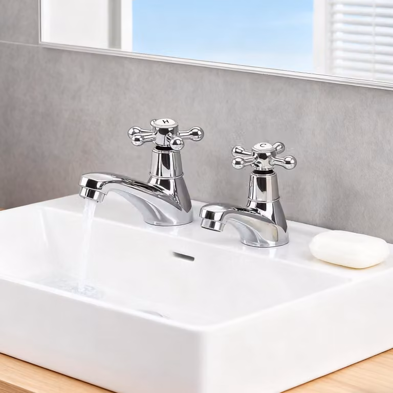 Solidchoice - Rubinetteria da bagno cromata tradizionale
