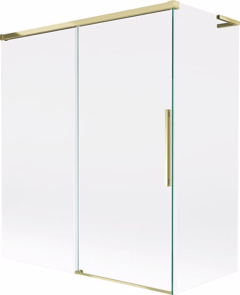 Mexen Rox L paratia doccia 2-ante scorrevoli 140 + 70 x 150 cm, trasparente, dorato - 8C9L-140-070-50-00