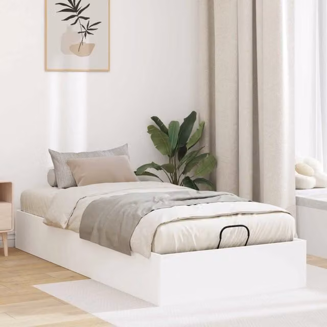 Letto ottomano Bianco 90 x 200 cm Legno ingegnerizzato 3409253