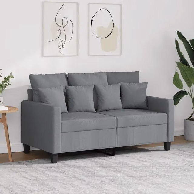 Divano a 2 Posti-Sofa 2 Posti Grigio Chiaro 120 cm in Tessuto 437195