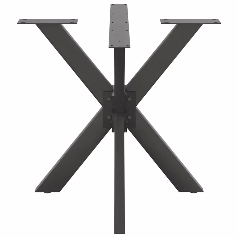 Gamba per tavolo da pranzo a forma di ragno vidaXL in metallo antracite, L/P/H: 85 x 85 x 72-73 cm