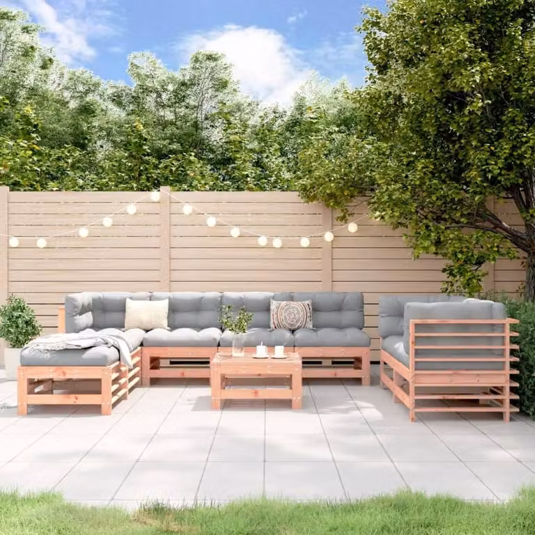 Maison Exclusive - Set da giardino da 9 pezzi in legno massello di douglasia