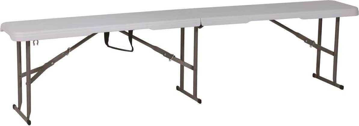 Panca turistica pieghevole panca karering 183X28X43CM bianco