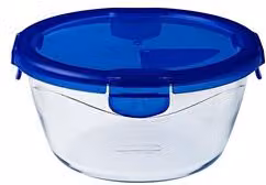 Contenitore per alimenti in vetro Pyrex Cook & Go con coperchio a scatto trasparente, 1,6 l