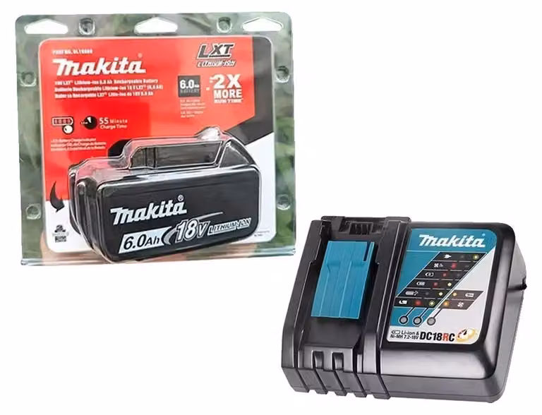 Batteria agli ioni di litio, capacità 6000 mAh, display LED, caricabatterie 6.0Ah x 1, confezione