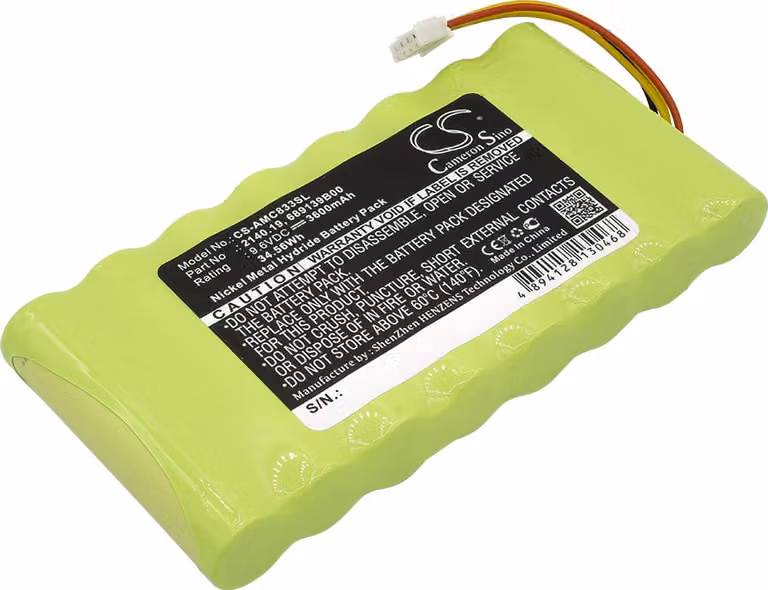 TECHTEK Batteria compatibile con [AMC] 3945/3945-B, 8333, 8335, 8336, 8435, CA6116, CA6550, CA6555, OX Oscilloscopes sostituisce 2140.19, per 689139B