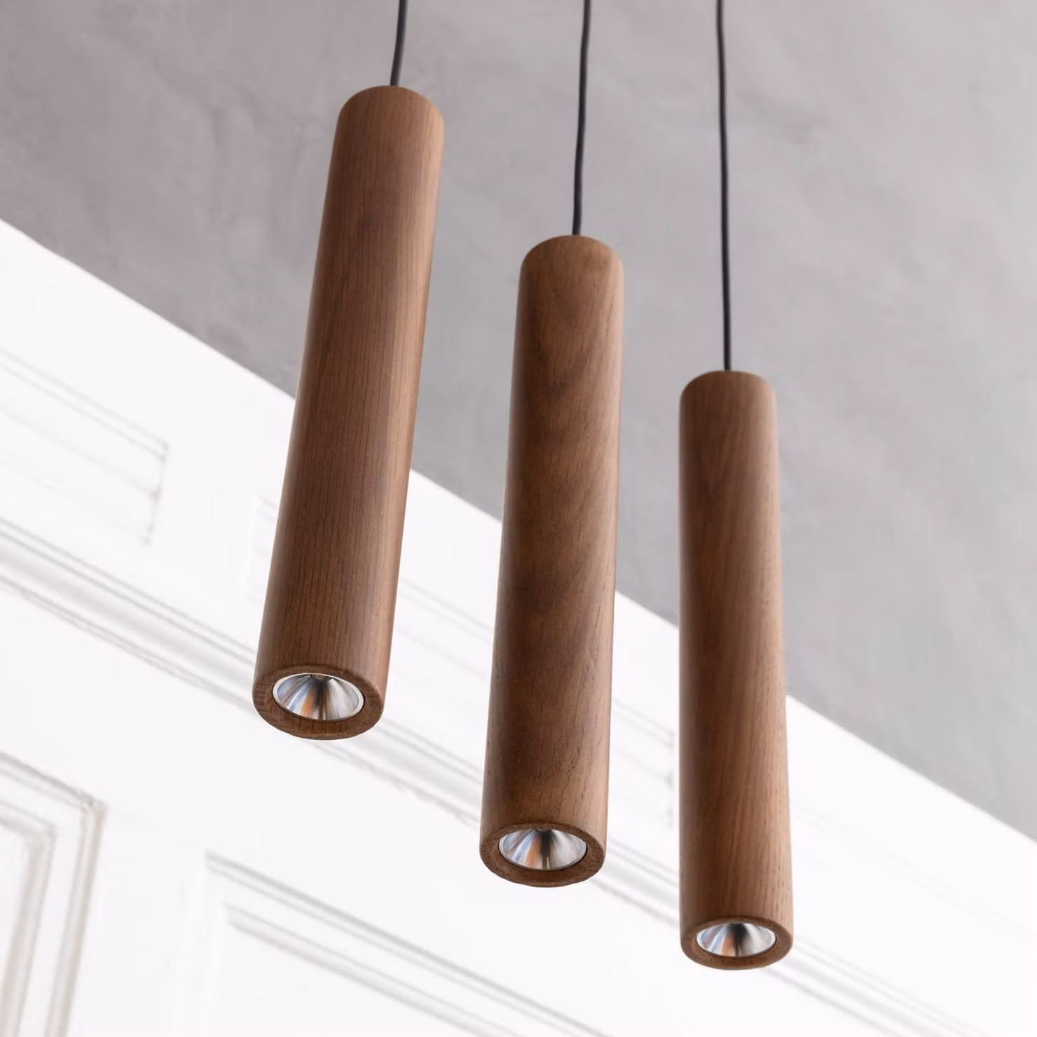 UMAGE Lampada a sospensione Chimes, Legno scuro, Soggiorno / Sala da pranzo, Legno, Scandinavo, Lampada a sospensione
